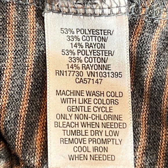 ⭐️ Mossimo Supply Co striped long sleeve pullover shirt scoop neck women XL - Picture 6 of 16